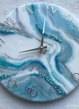 Часы настенные из эпоксидной смолы 35 см