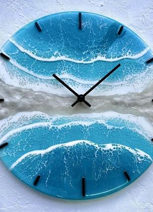 Часы морские из эпоксидной смолы1 фото
