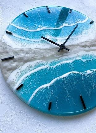 Годинник морський з епоксидної смоли3 фото