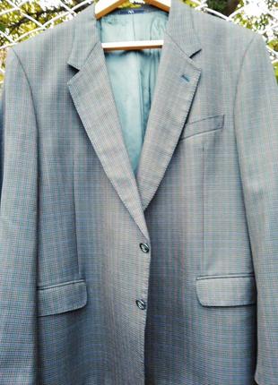 Оверсайз  винтажный пиджак с мужского плеча шерсть пье де пуль гусиная3 фото