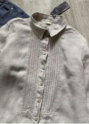 Льняная рубашка, льняная туника, рубашка туника, удлиненная льняная рубашка, льняная блузка, блуза2 фото