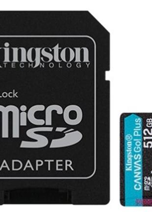 Microsdxc 512gb uhs-i/u3 class 10 kingston canvas go! plus r17...