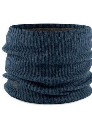 Шарф buff knitted&fleece; neckwarmer rutger steel blue i (bu 1...2 фото