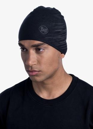 Шапка buff microfiber reversible hat r-solid black (bu 118176....4 фото