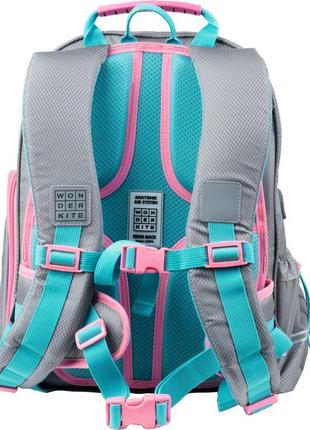 Набір ранець + пенал + сумка для взуття kite wk 702 рожево-бла...3 фото