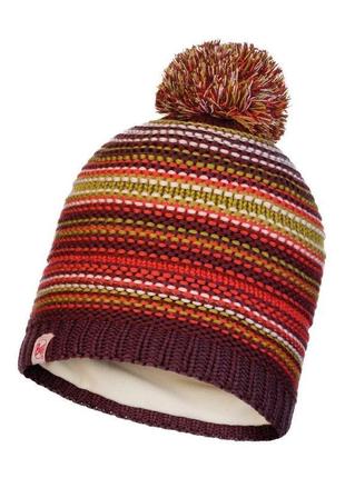 Дитяча шапка buff junior knitted & polar hat amity maroon (bu
...