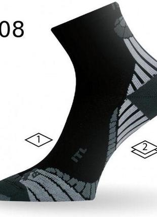 Термошкарпетки трекінг lasting itl 908 - m (38-41) - чорний/сірий