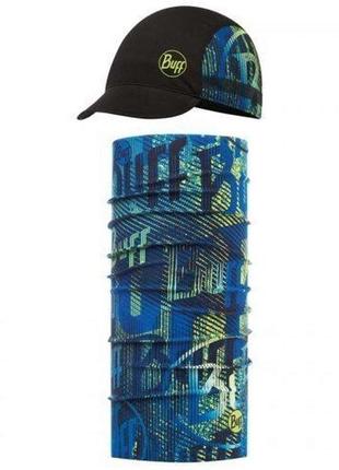 Кепка buff uv combo caps bike logo multi (bu 117210.555.10.00 ...1 фото