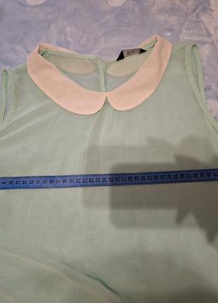 Прозрачная блуза с воротничком4 фото