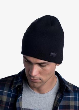 Шапка buff knitted hat niels black (bu 126457.999.10.00)2 фото