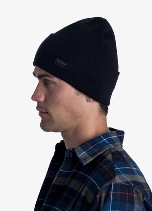 Шапка buff knitted hat niels black (bu 126457.999.10.00)3 фото