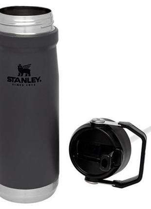 Термопляшка stanley go flip straw charcoal 0.65 л2 фото