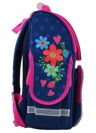 Рюкзак шкільний каркасний smart pg-11 blue flowers, 34*26*14 (...2 фото