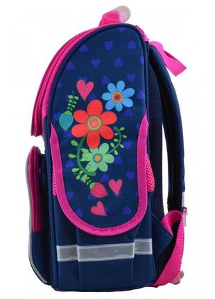 Рюкзак шкільний каркасний smart pg-11 blue flowers, 34*26*14 (...4 фото