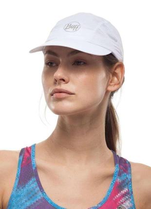 Кепка buff run solid cap r-white (bu 119490.000.10.00)2 фото