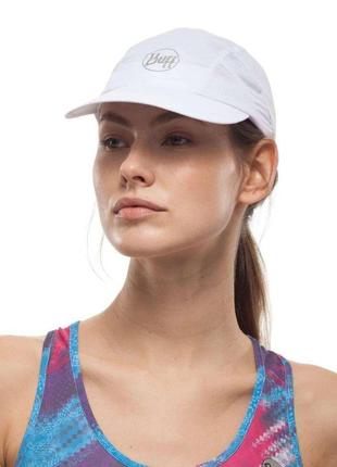 Кепка buff run cap solid white (bu 117189.000.10.00)2 фото