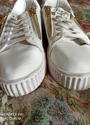 River island кросівки мокасини білі на рифленій підошві. 37-38 устілки 24 см4 фото