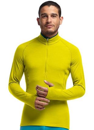 Термокофта icebreaker sprint ls half zip men chartreuse/pine l...2 фото