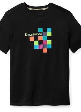 Термофутболка smartwool men's merino 150 logo tee чоловіча (bl...