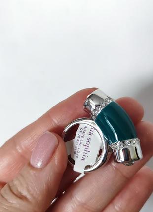Lia sophia брендовое кольцо с эмалью и кристаллами5 фото