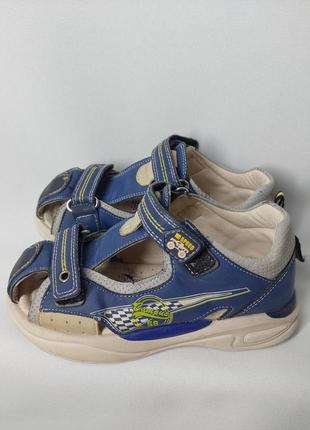 Ортопедические сандалии синие на липучках tomm 29р2 фото