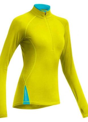 Термофутболка icebreaker pace ls half zip wmn chartreuse/glaci...