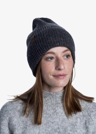 Шапка buff knitted hat marin graphite (bu 123514.901.10.00)2 фото