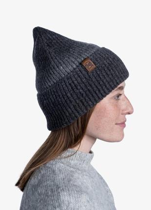 Шапка buff knitted hat marin graphite (bu 123514.901.10.00)3 фото