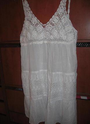 Сарафан кружевной белый