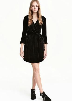 Бархатное  платье/ платье на запах