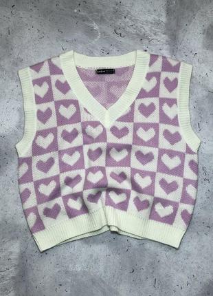 Shein heart vest,жилетка шеін з сердцями