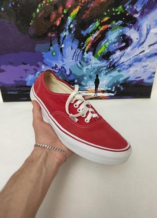 Vans authentic, низькі кеди, червоні( converse, skateboard, скейтерські )