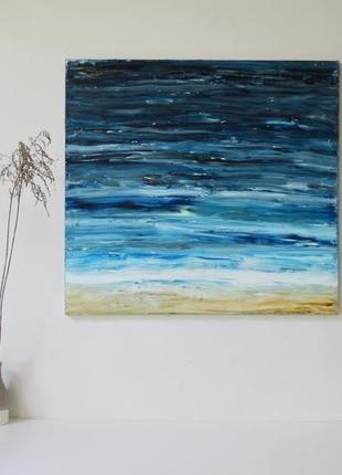 Картина "океан". 70х65 см. масло. полотно на підрамнику. єдиний екземпляр8 фото