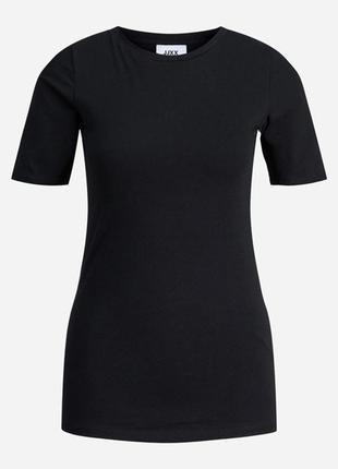 Жіноча базова котонова футболка чорна jjxx, розмір xs1 фото