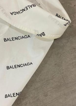 Брендова сорочка для собак balenciaga на ґудзиках, біла4 фото