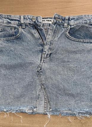 Юбка мини джинсовая6 фото