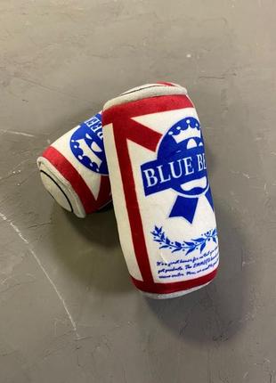Іграшка для собак blue beer плюшева з пискавками у формі бляшанки з пивом, біла2 фото