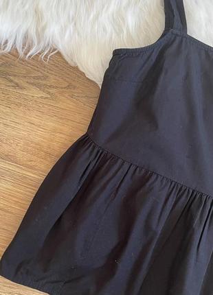 Хлопковая блуза майка с баской черная asos design curve размер 386 фото