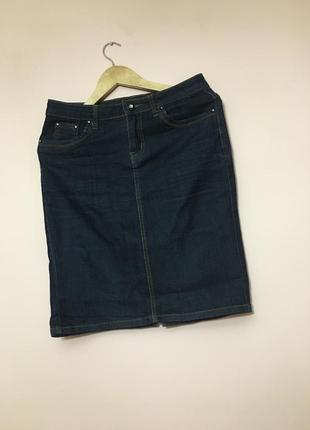 Юбка джинсовая прямая1 фото