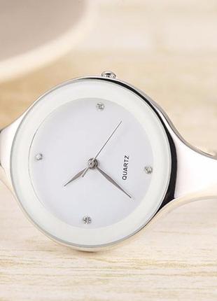 Жіночий годинник браслет kimio 16 см білий циферблат3 фото