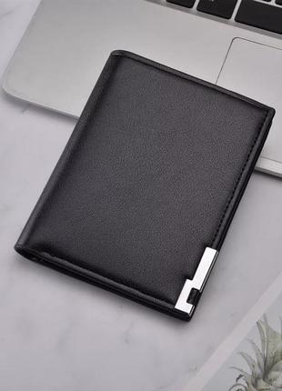 Чоловічий гаманець гаманець портмоне baellerry чорного кольору