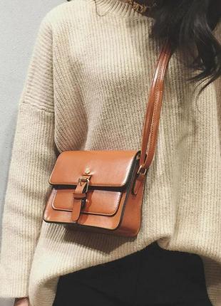 Жіноча сумка через плече коричневого кольору, жіноча сумочка к...