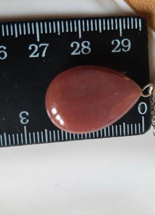 Агат, натуральный камень на цепочке5 фото
