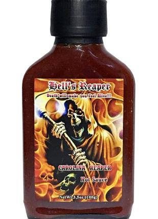 Острый соус "hells reaper" carolina reaper 550 000 shu!