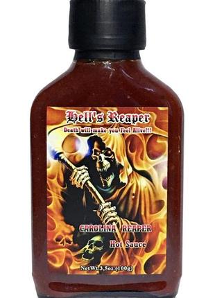 Гострий соус "hells reaper" carolina reaper 550.000 shu!