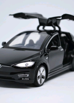 Тесла x модель коллекционная машинка металлическая tesla x