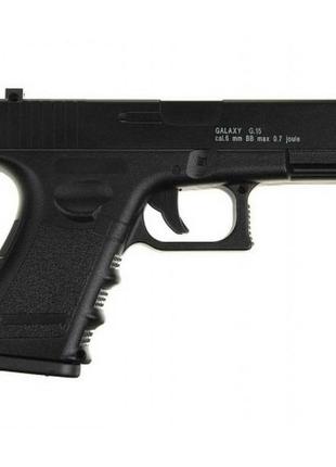 Іграшковий пістолет на кульках "glock 17" galaxy g15 метал чорний