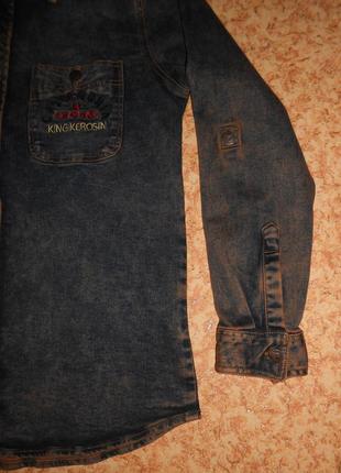 Байкерская джинсовая куртка king kerosin california motor state8 фото