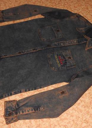 Байкерская джинсовая куртка king kerosin california motor state5 фото