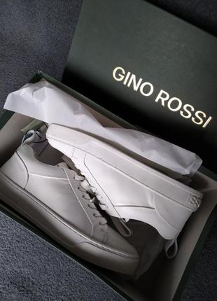 Белые кожаные кроссовки gino rossi, разм. 365 фото